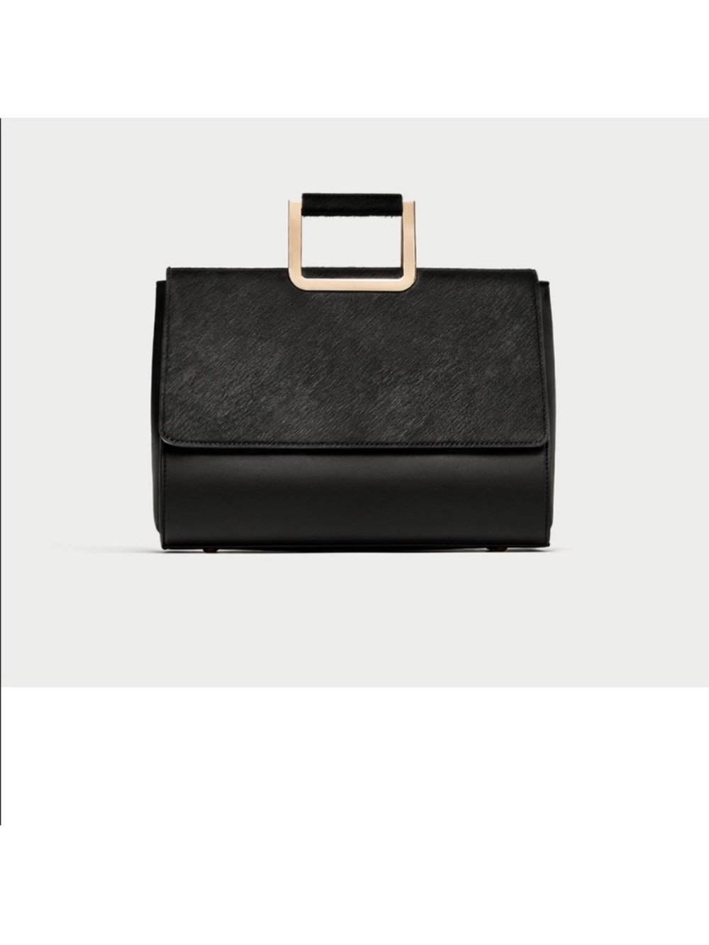 Zara 100% cow furskin City Bag